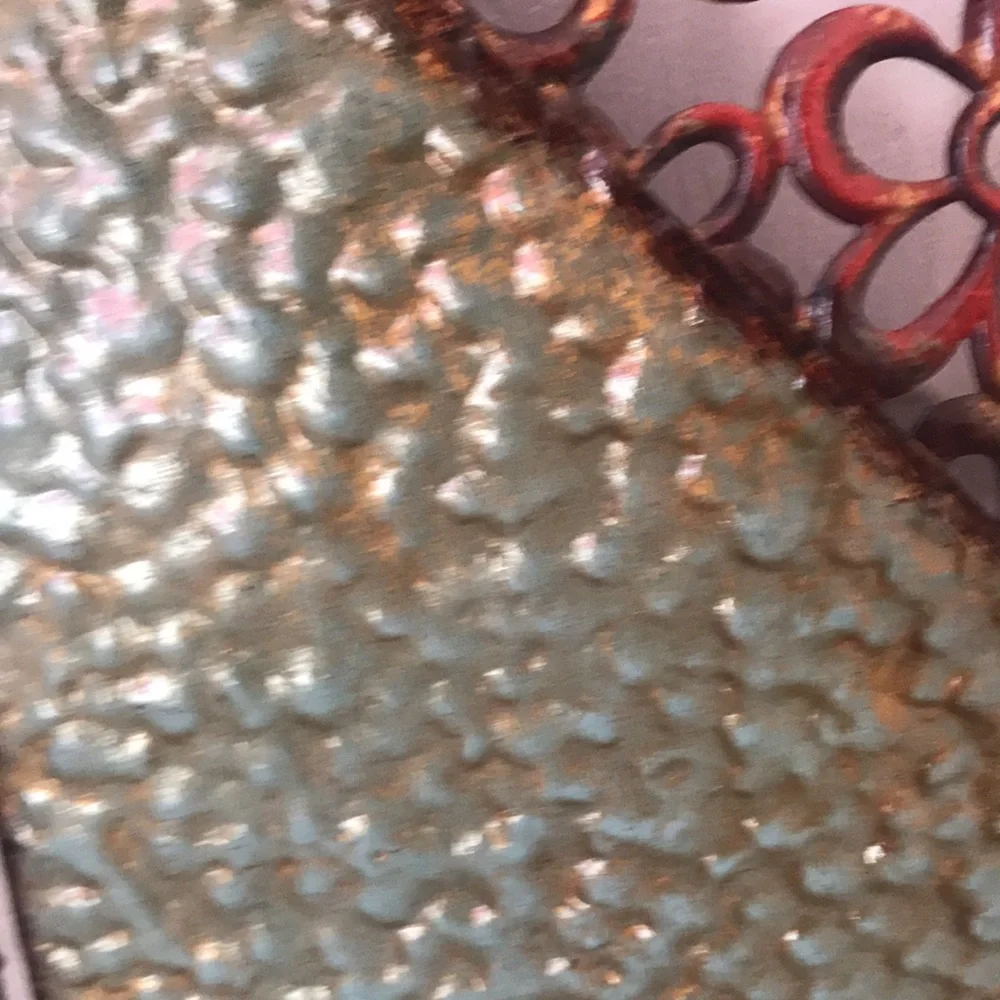 2 metal decorative mirrors